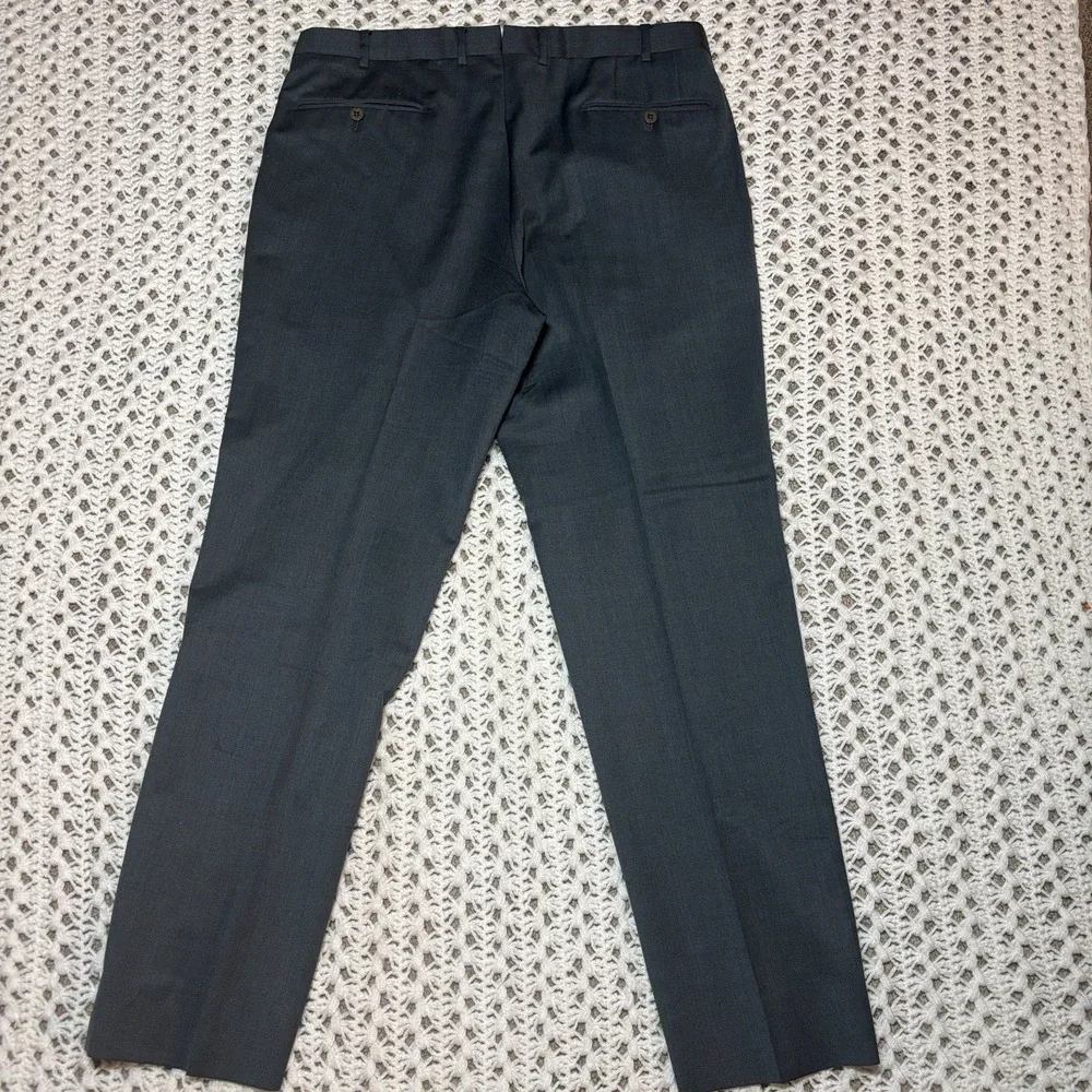 Ermenegildo Zegna Mens Wool Micronsphere‎ Gray Dress Pants Size 52R 36x30.5